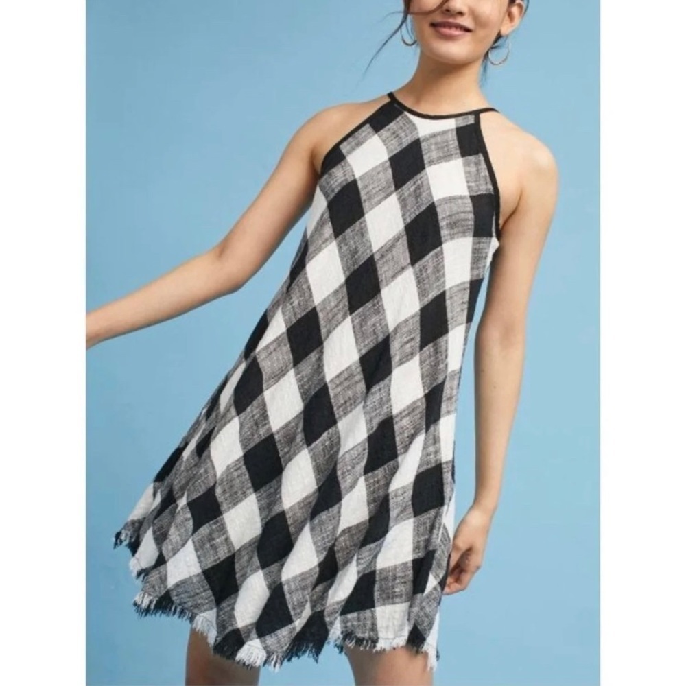 Anthropologie cloth & stone black and white summer dress Xs